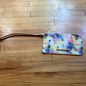 Betsy Johnson Floral Watercolor Clutch Wristlet